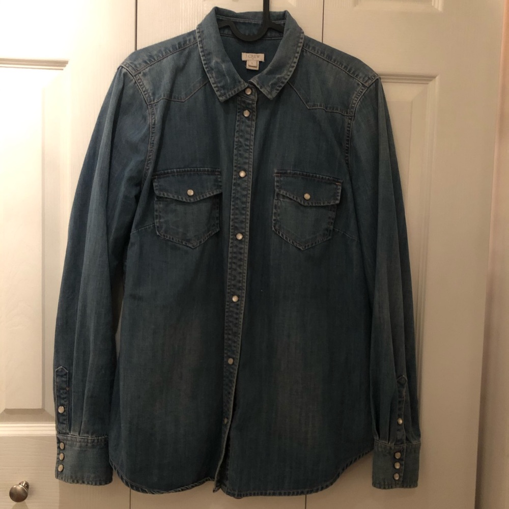 J Crew Denim Western Shirt